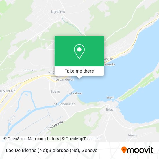 Lac De Bienne (Ne);Bielersee (Ne) map