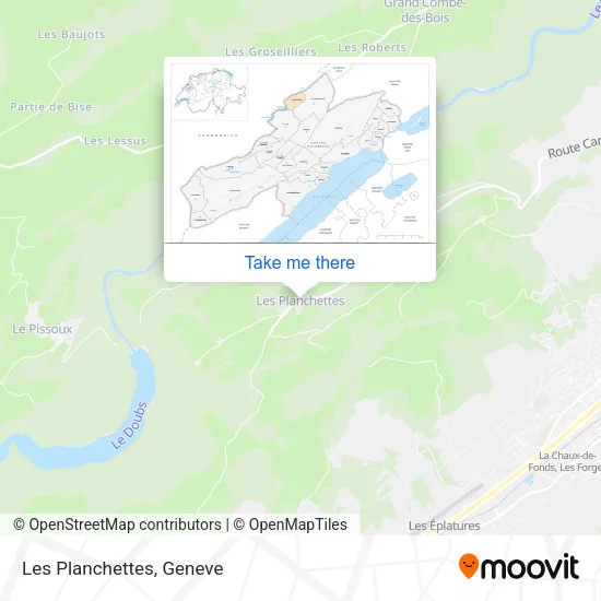 Les Planchettes map