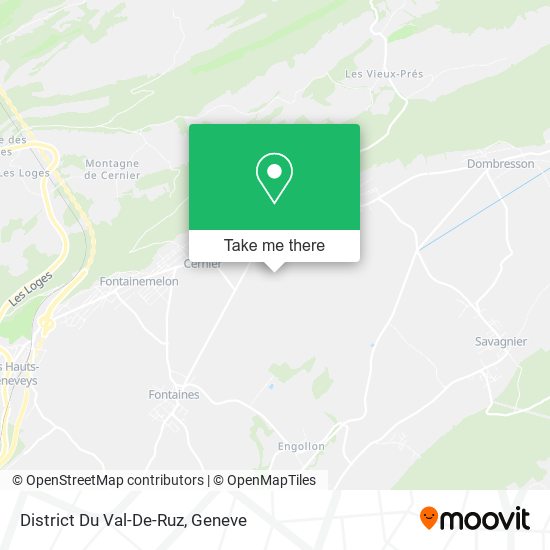 District Du Val-De-Ruz map
