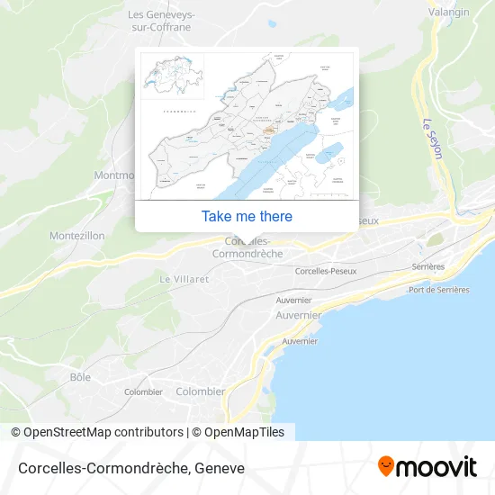 Corcelles-Cormondrèche map