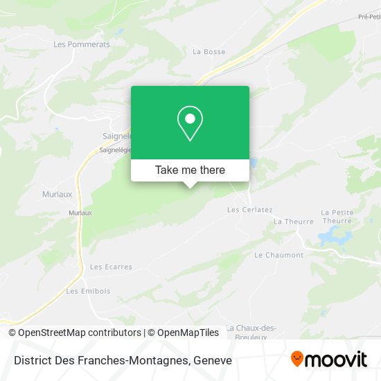 District Des Franches-Montagnes Karte