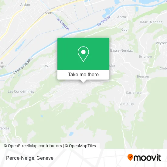 Perce-Neige map