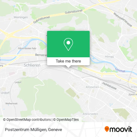 Postzentrum Mülligen map