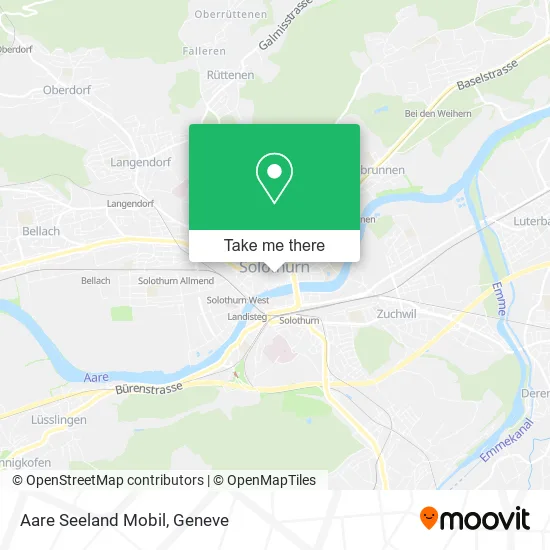 Aare Seeland Mobil map