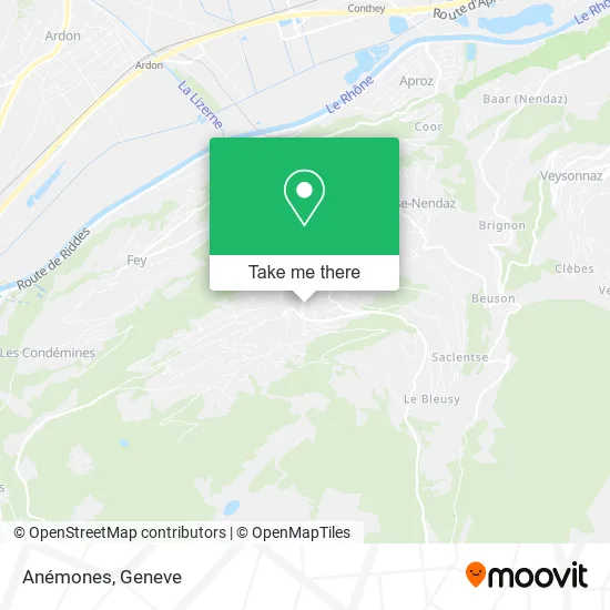 Anémones map