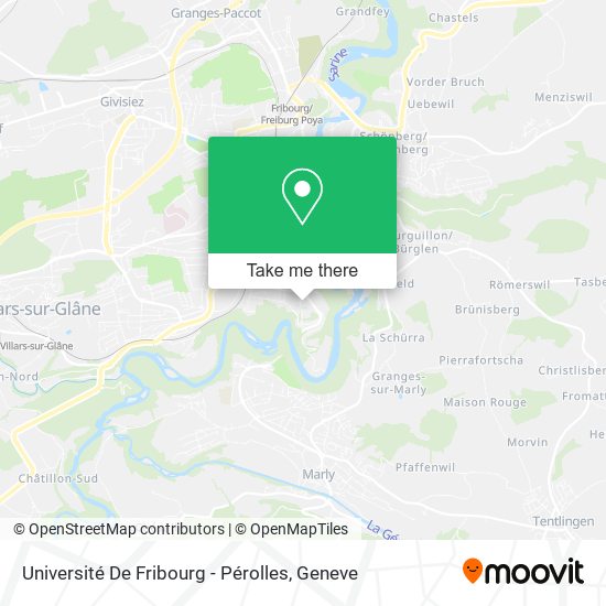 Université De Fribourg - Pérolles map