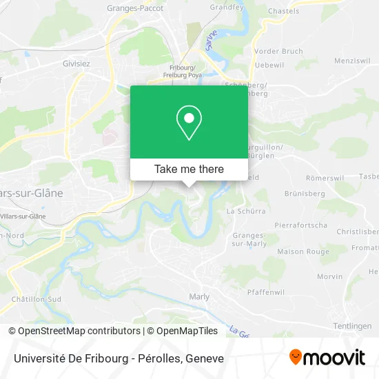 Université De Fribourg - Pérolles map