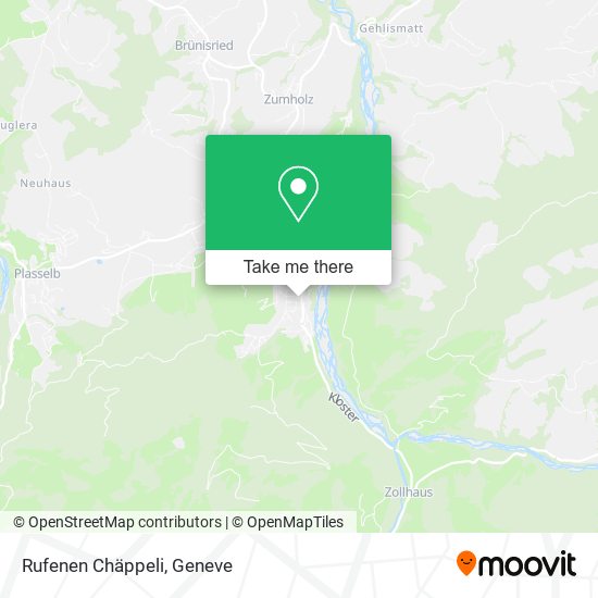 Rufenen Chäppeli map