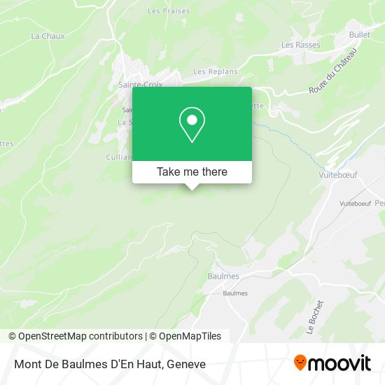 Mont De Baulmes D'En Haut map