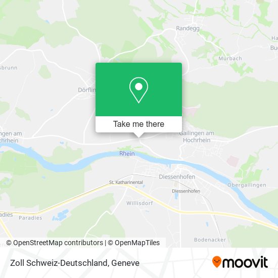 Zoll Schweiz-Deutschland map