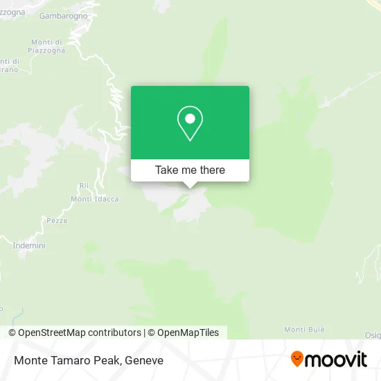 Monte Tamaro Peak map