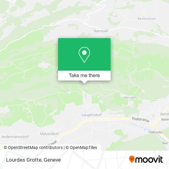 Lourdes Grotte map