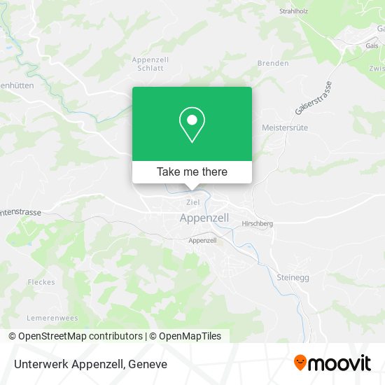 Unterwerk Appenzell map