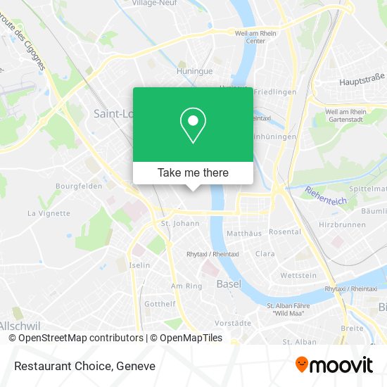 Restaurant Choice map