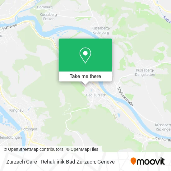 Zurzach Care - Rehaklinik Bad Zurzach map