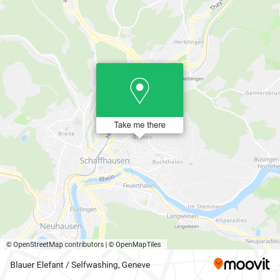 Blauer Elefant / Selfwashing map