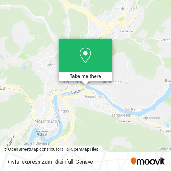 Rhyfallexpress Zum Rheinfall map