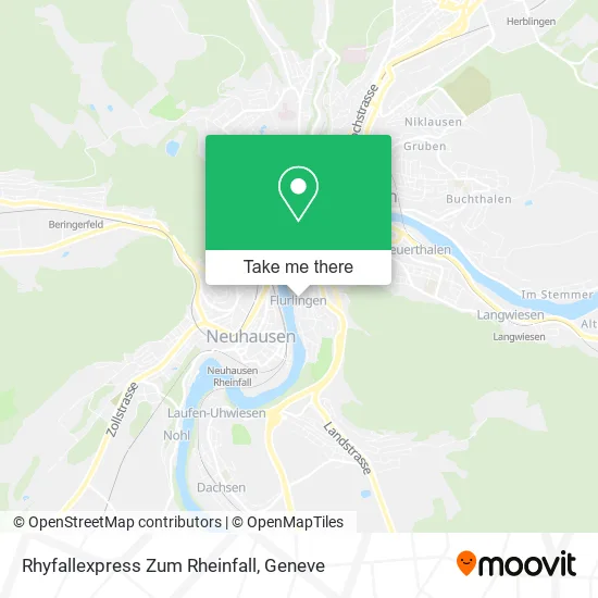 Rhyfallexpress Zum Rheinfall map