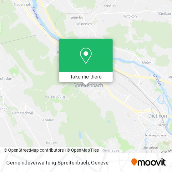 Gemeindeverwaltung Spreitenbach map