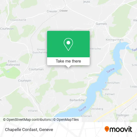 Chapelle Cordast map