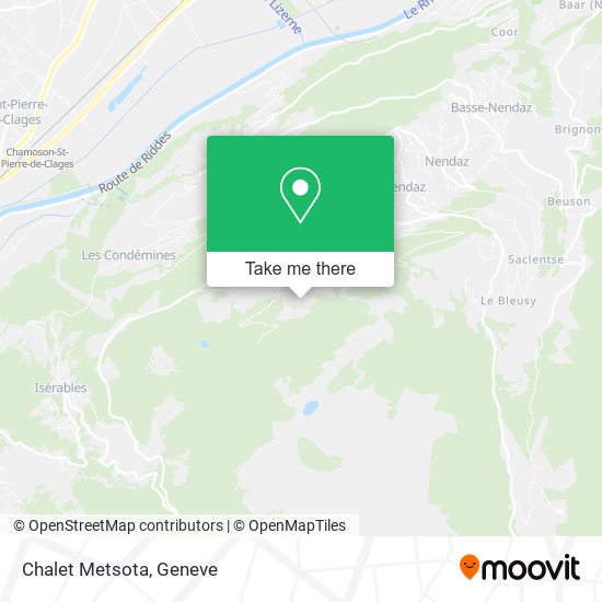 Chalet Metsota map