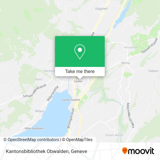 Kantonsbibliothek Obwalden map
