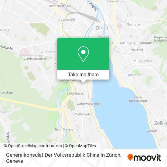 Generalkonsulat Der Volksrepublik China In Zürich map