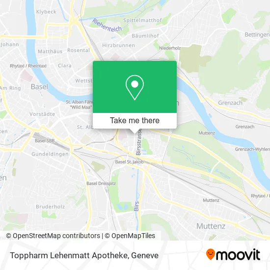 Toppharm Lehenmatt Apotheke map