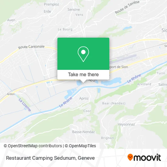 Restaurant Camping Sedunum map