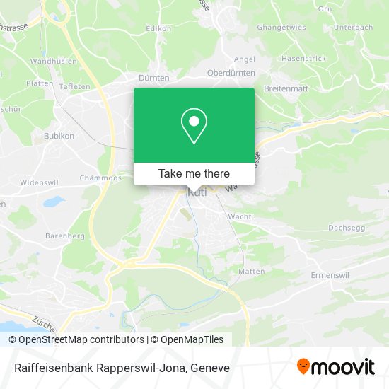 Raiffeisenbank Rapperswil-Jona map