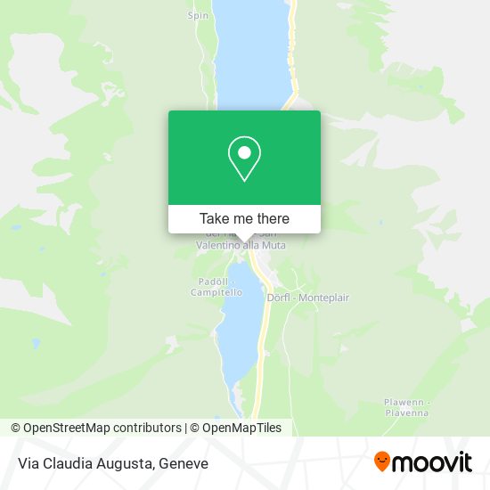 Via Claudia Augusta map