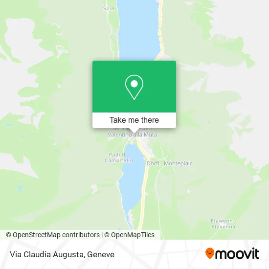 Via Claudia Augusta map