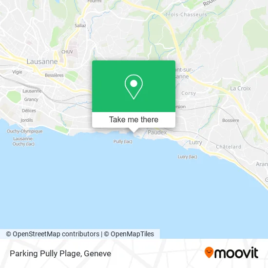 Parking Pully Plage map