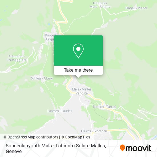Sonnenlabyrinth Mals - Labirinto Solare Malles map