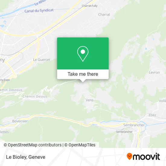 Le Bioley map