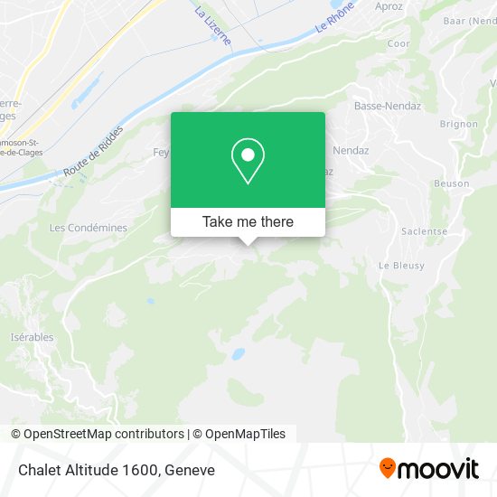 Chalet Altitude 1600 map