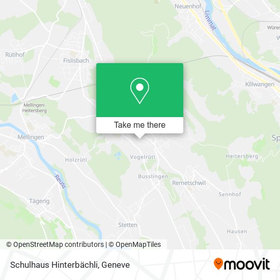 Schulhaus Hinterbächli map