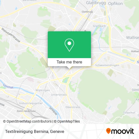Textilreinigung Bernina map