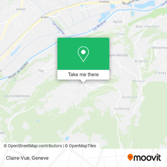 Claire-Vue map