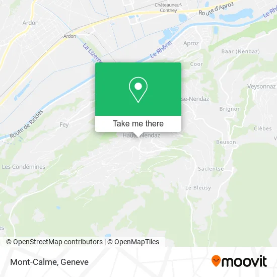 Mont-Calme map