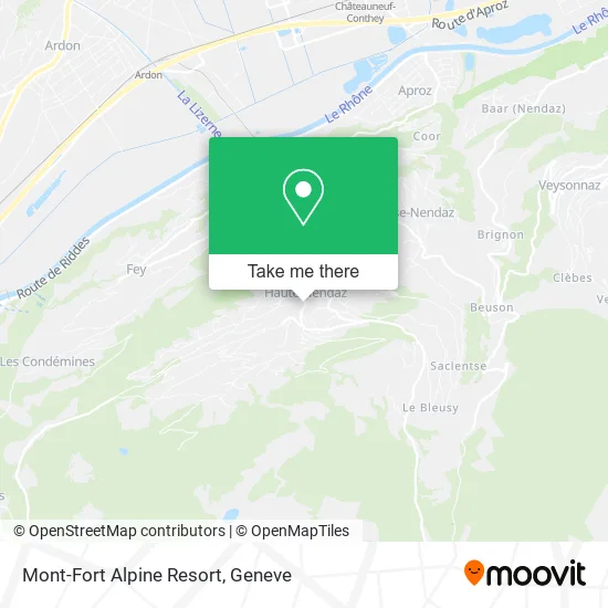 Mont-Fort Alpine Resort map
