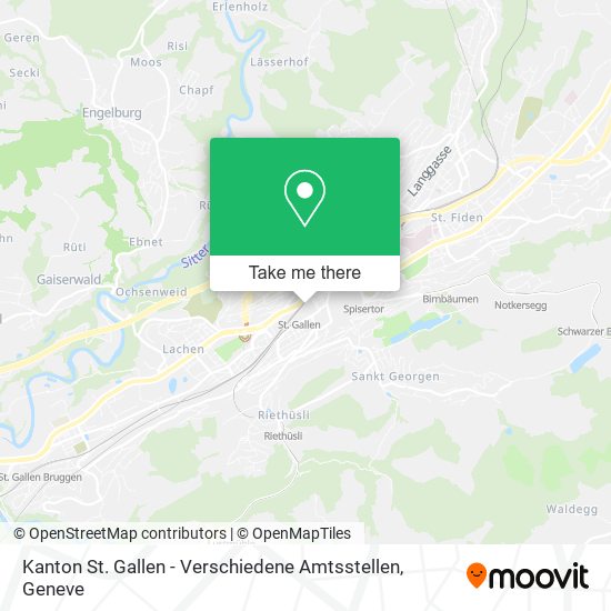 Kanton St. Gallen - Verschiedene Amtsstellen map