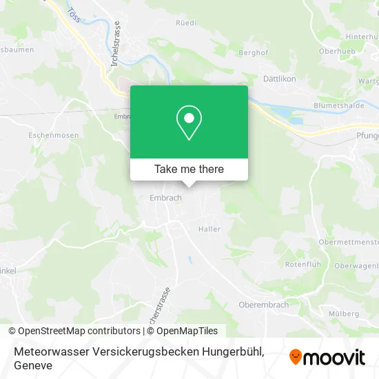 Meteorwasser Versickerugsbecken Hungerbühl map