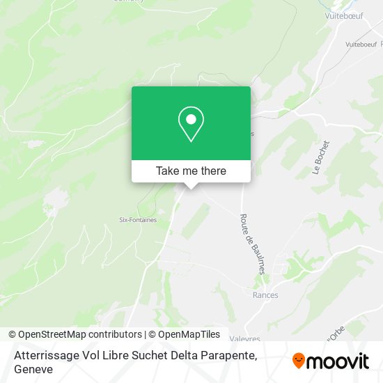 Atterrissage Vol Libre Suchet Delta Parapente map