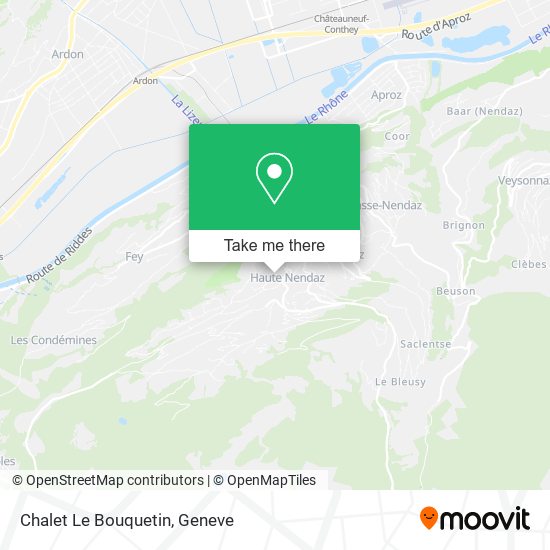 Chalet Le Bouquetin map