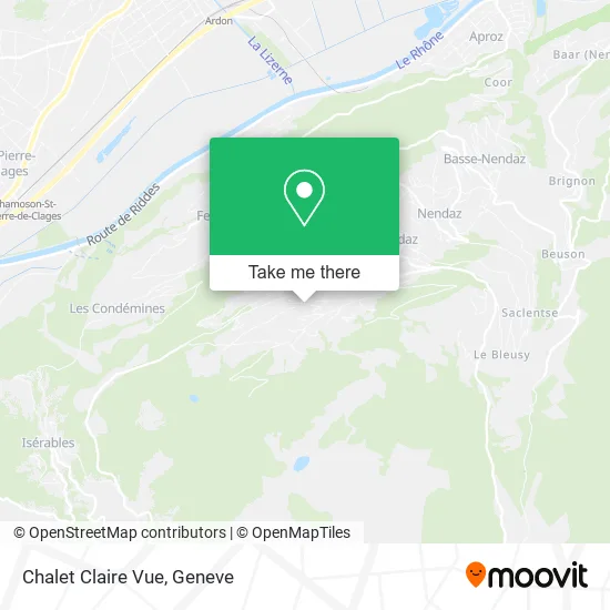 Chalet Claire Vue map