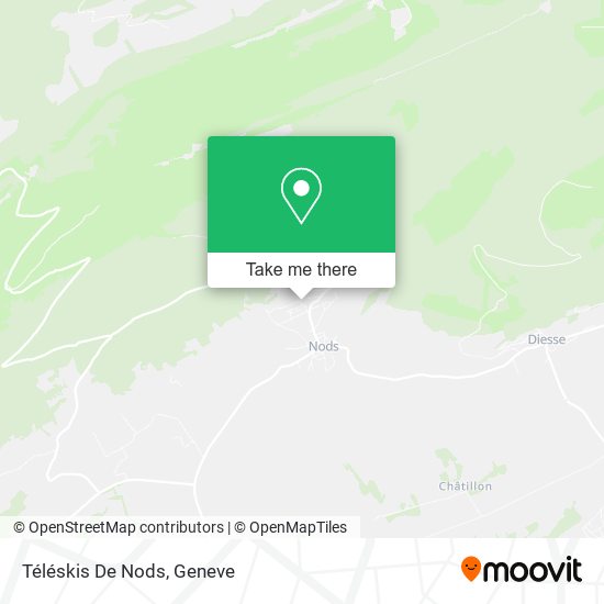 Téléskis De Nods map