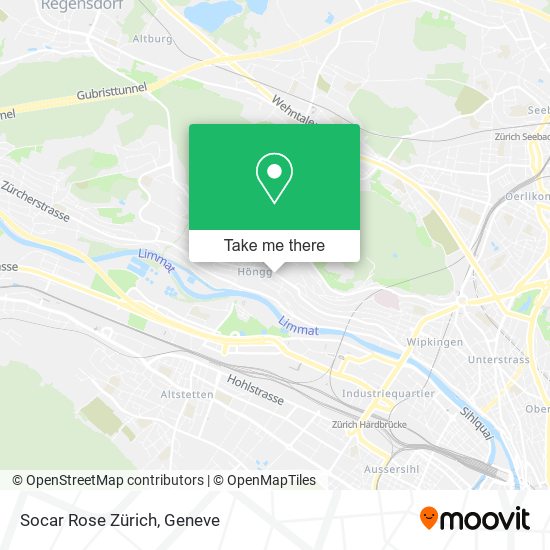 Socar Rose Zürich map