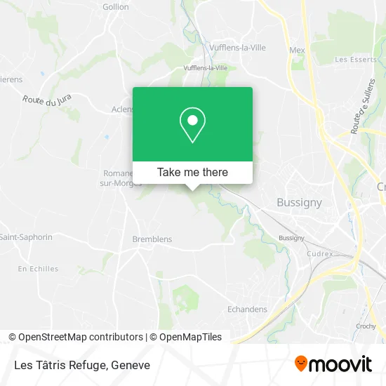 Les Tâtris Refuge map