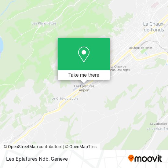 Les Eplatures Ndb map
